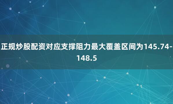 正规炒股配资对应支撑阻力最大覆盖区间为145.74-148.5
